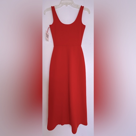 NWT Open Edit Scoop Neck Midi Dress, Size XXS - Picture 7 of 10